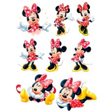 470590Z Minnie Mouse caketopper usor de decupat imagine comestibila din icing 29x20cm